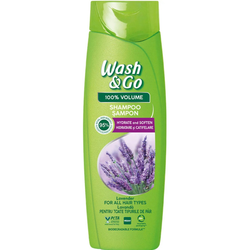 Sampon pentru toate tipurile de par, Wash&Go Lavender - 180 ml