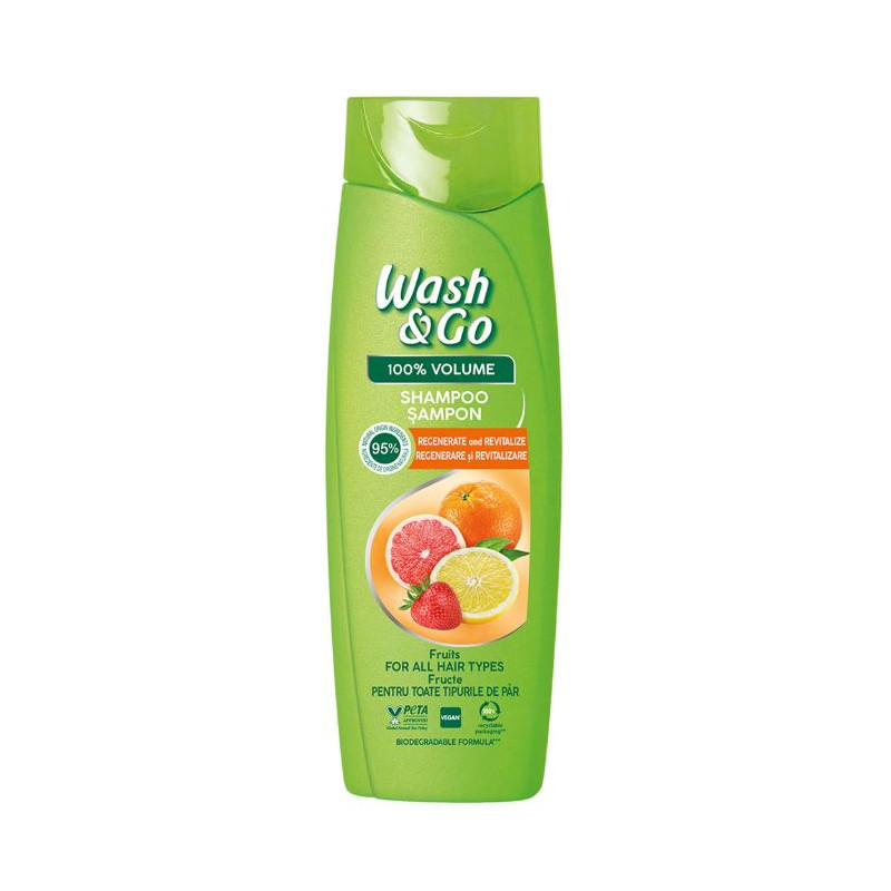 Sampon pentru toate tipurile de par, Wash&Go Fruits - 360 ml