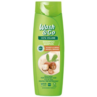 Sampon pentru par deteriorat, Wash&Go Shea Butter - 360 ml