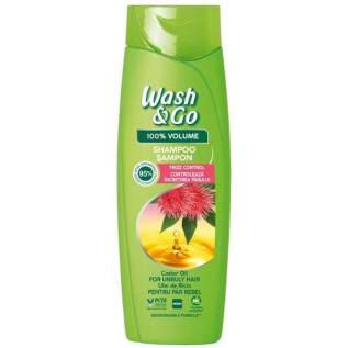 Sampon pentru par rebel, Wash&Go Ulei de Ricin - 360 ml