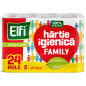 Hartie igienica 2 str., Elfi Family - 24 Buc