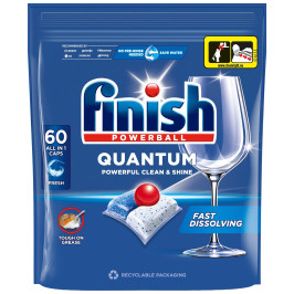 FINISH All In 1 - Quantum PowerBALL - Detergent pentru masina de spalat vase - 60 buc