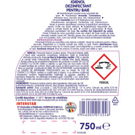 Solutie pentru curatat baia, Igienol, fara clor, 750 ml