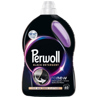 Detergent lichid rufe, 60 spalari, Perwoll Renew Black - 3 litri