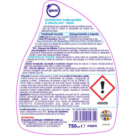 Detergent suprafete cu parfum marin, Igienol, 750 ml