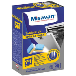 Tablete anticalcar pentru masina de spalat vase 7in1, Misavan, 25 tablete