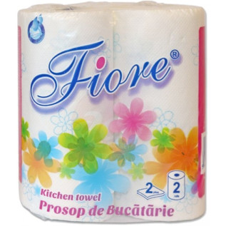 Prosop de bucatarie la rola, 2 str., Fiore, 2 buc.