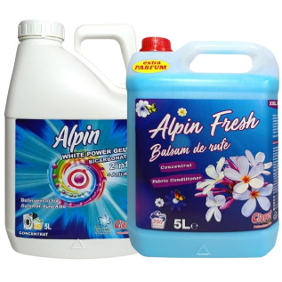 Detergent rufe + Balsam rufe Alpin Rufe albe, (1+1) x 5 litri