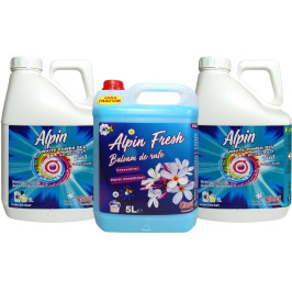 Detergent Rufe Albe + Balsam Rufe Alpin, (2+1) x 5 litri