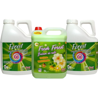 Detergent Rufe Universal + Balsam Rufe Forest, (2+1) x 5 litri