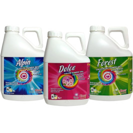 Detergent Rufe Alpin, Dolce, Forest, Pachet Mixt, (1+1+1) x 5 litri