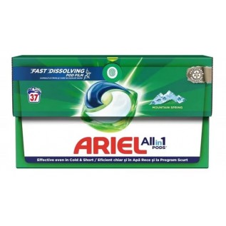 ARIEL All In 1 Pods+ - Mountain Spring -  Detergent rufe, capsule - 37 buc