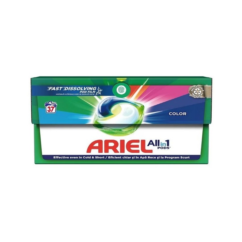 ARIEL All In 1 Pods+ - Color -  Detergent rufe, capsule - 37 buc