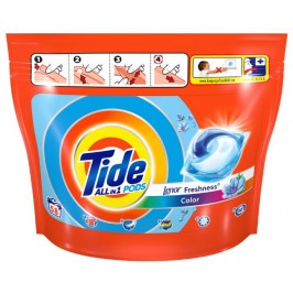 TIDE All In 1 Pods - Lenor Freshness Color - Detergent rufe, capsule - 58 buc