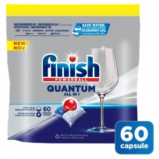 FINISH All In 1 - Quantum PowerBALL - Detergent pentru masina de spalat vase - 60 buc