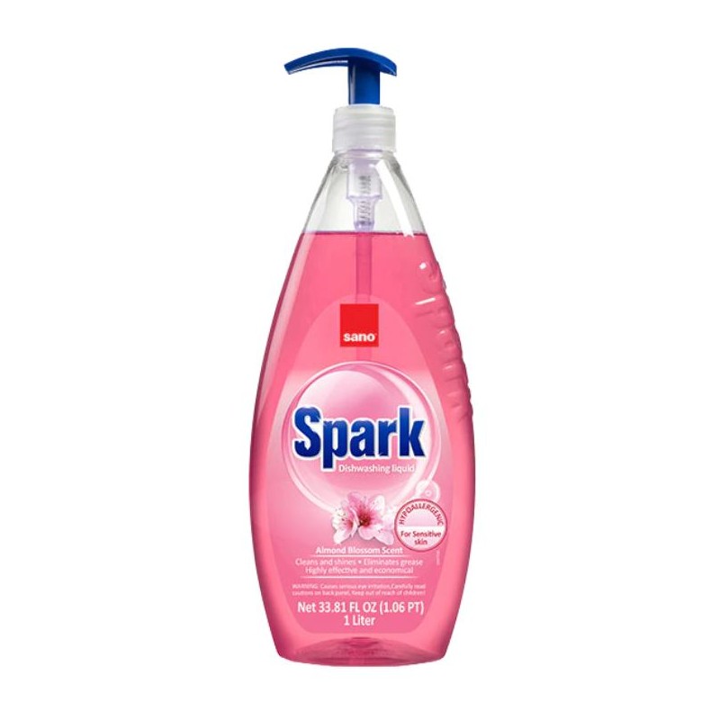 SANO Spark - Migdale - Detergent de vase - 1 litru