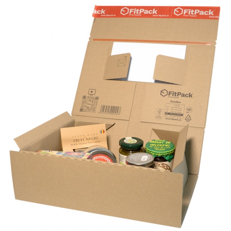 Cutii carton, e-commerce, Eurobox C5, 230x166x90 MM - 20 buc