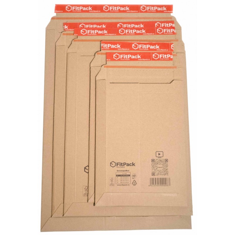 Plicuri cartonate, e-commerce, Envelopebox A3, 309x447x50 MM - 20 buc
