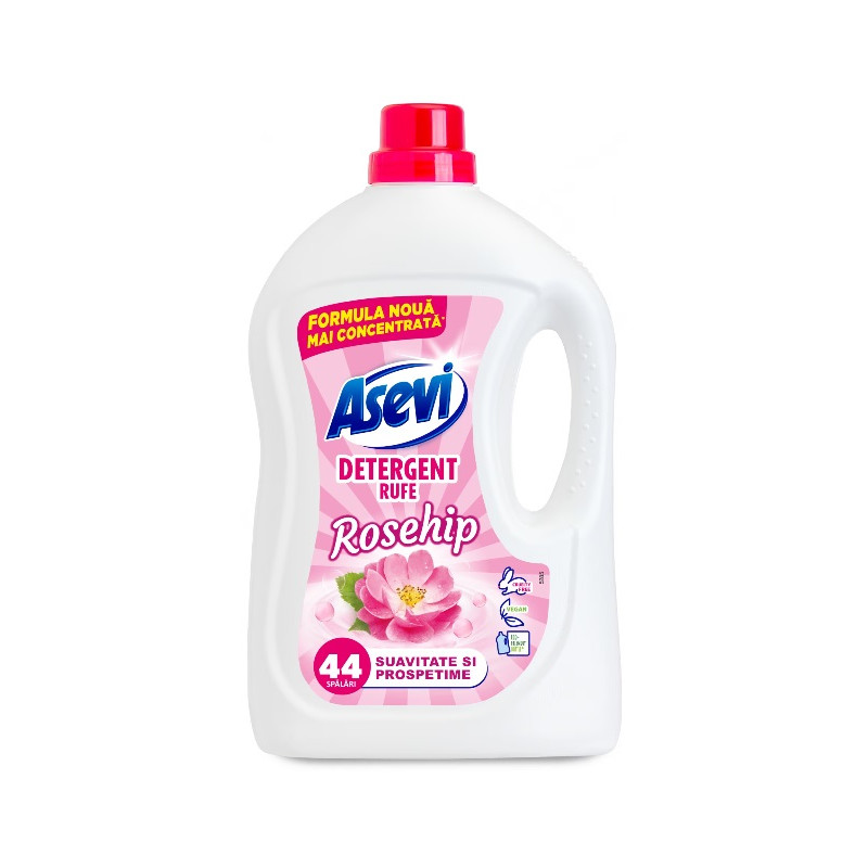 ASEVI - Rosehip - Detergent lichid rufe, 44 spalari - 2.37 litri