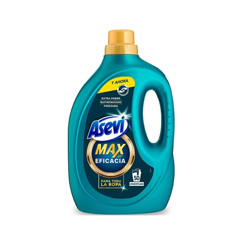 ASEVI - MAX Eficacia - Detergent lichid rufe, 50 spalari - 2.5 litri