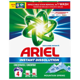 ARIEL - Mountain Spring - Detergent rufe pudra, 4 spalari - 300 grame