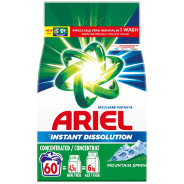 ARIEL - Mountain Spring - Detergent rufe pudra, 60 spalari - 4.5 Kg