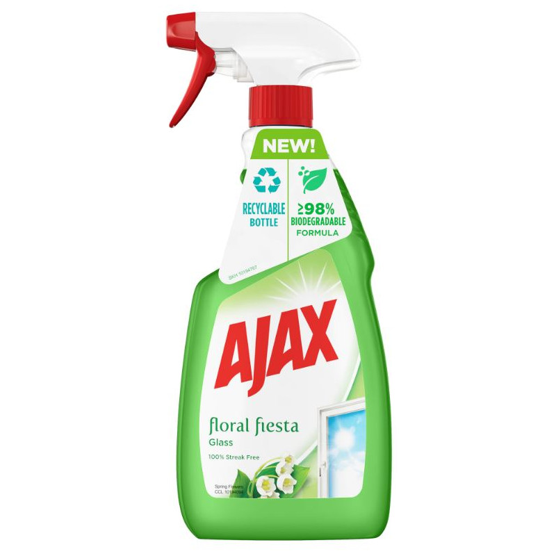 Solutie curatat geamuri, Ajax, Floral Fiesta Green - 500 ml