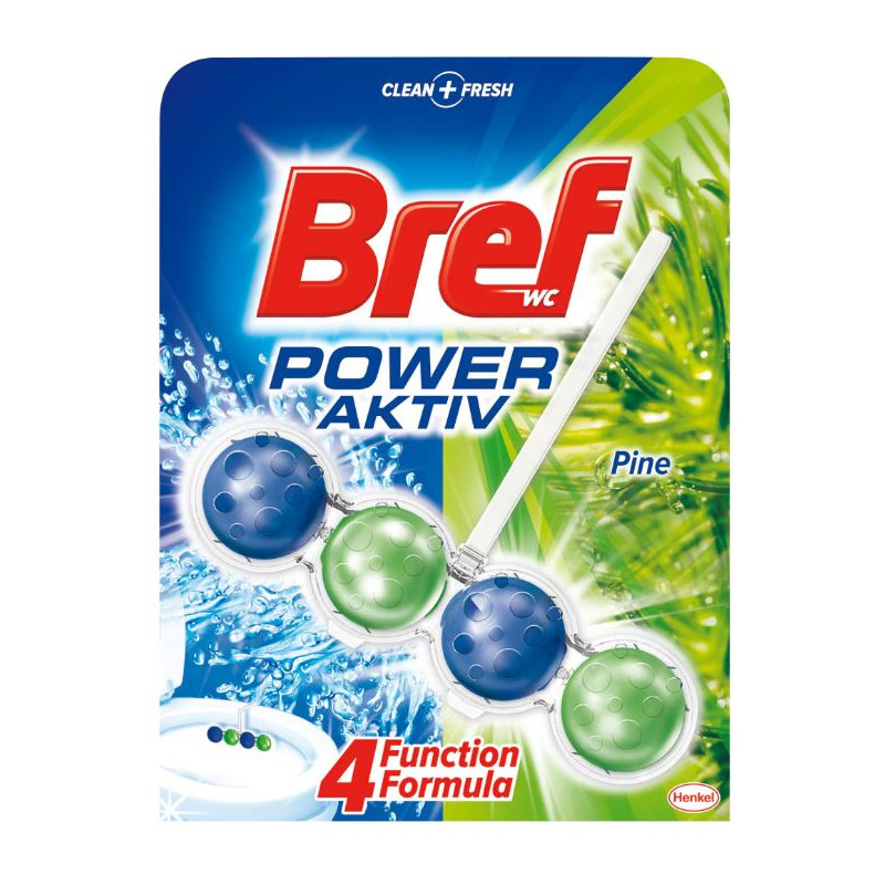 Odorizant toaleta cu suport, Bref Pine - 50 grame