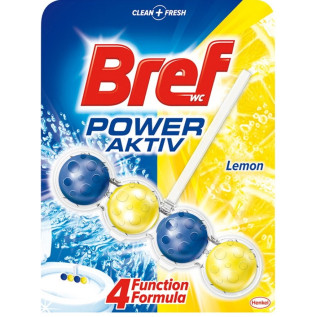 Odorizant toaleta cu suport, Bref Lemon - 50 grame