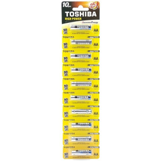 Baterii Alkaline R3 - AAA - Toshiba High Power - 10 buc./set