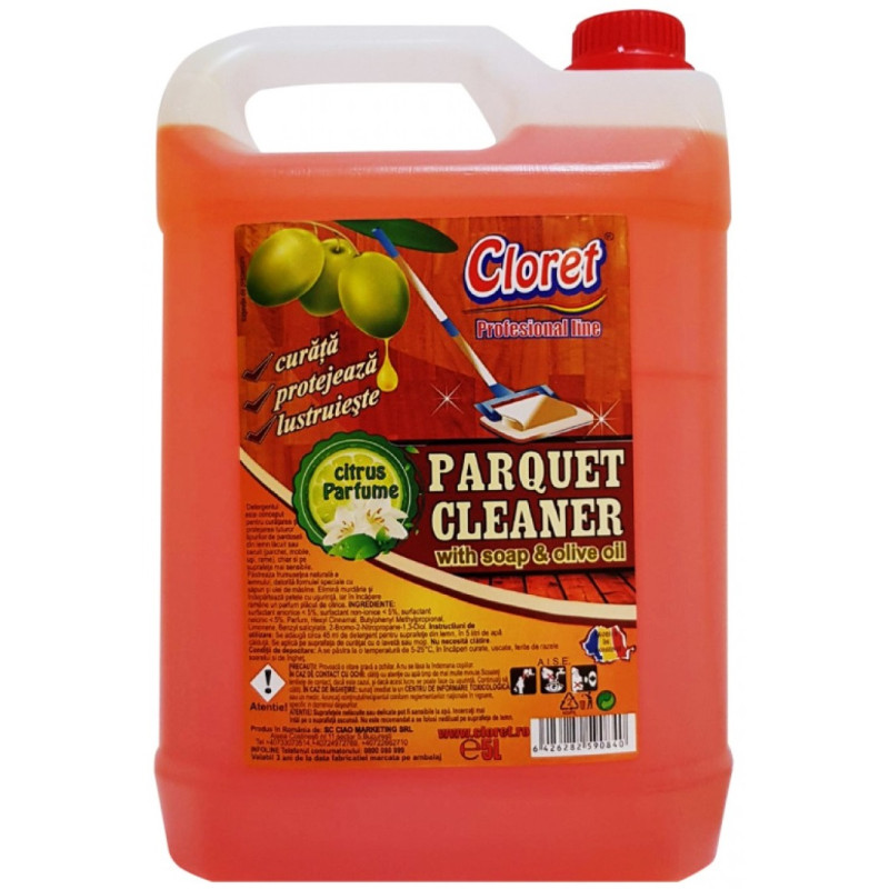 Detergent parchet cu sapun si ulei de masline, Cloret - 5 litri