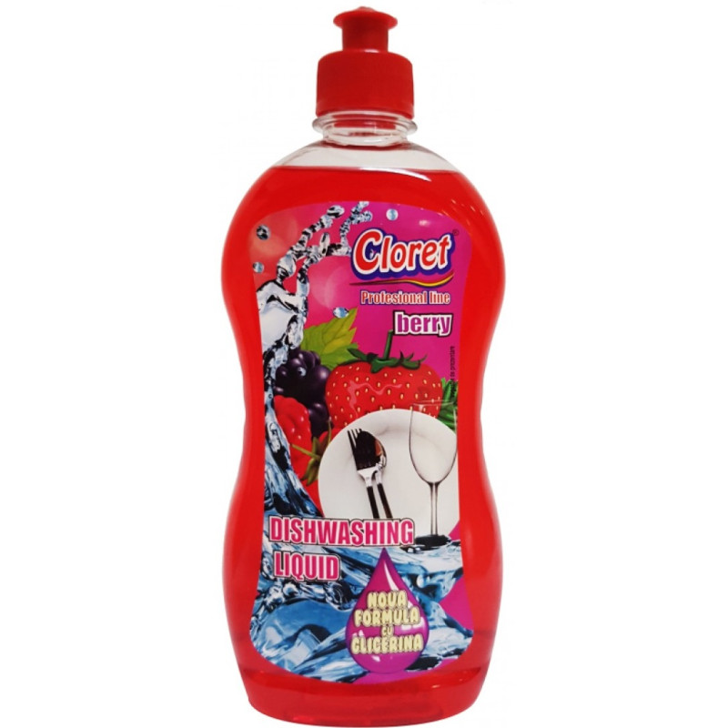 Detergent de vase cu parfum de Fructe de Padure, Cloret - 500 ml