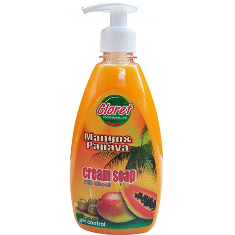 Sapun lichid cu parfum Mango si Papaya, Cloret - 500 ml