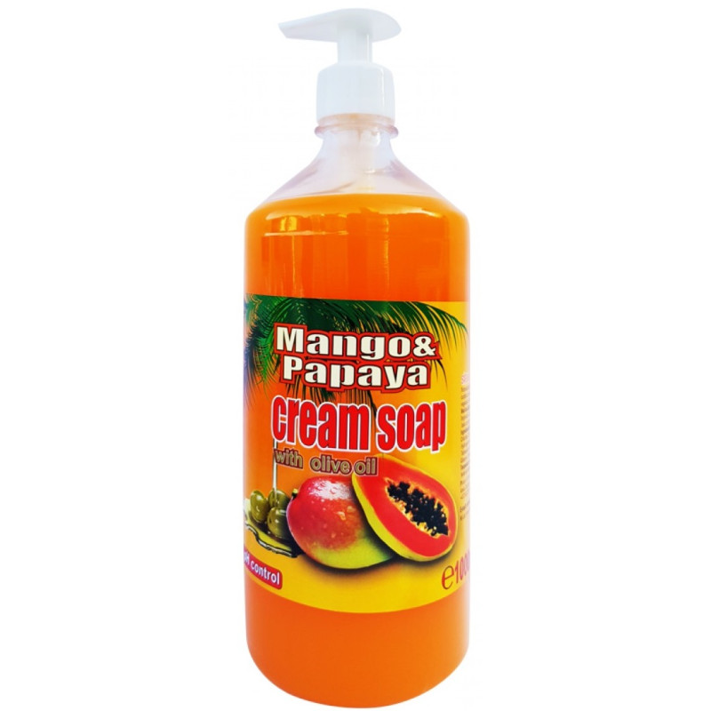 Sapun lichid cu parfum Mango si Papaya, Cloret - 1 litru