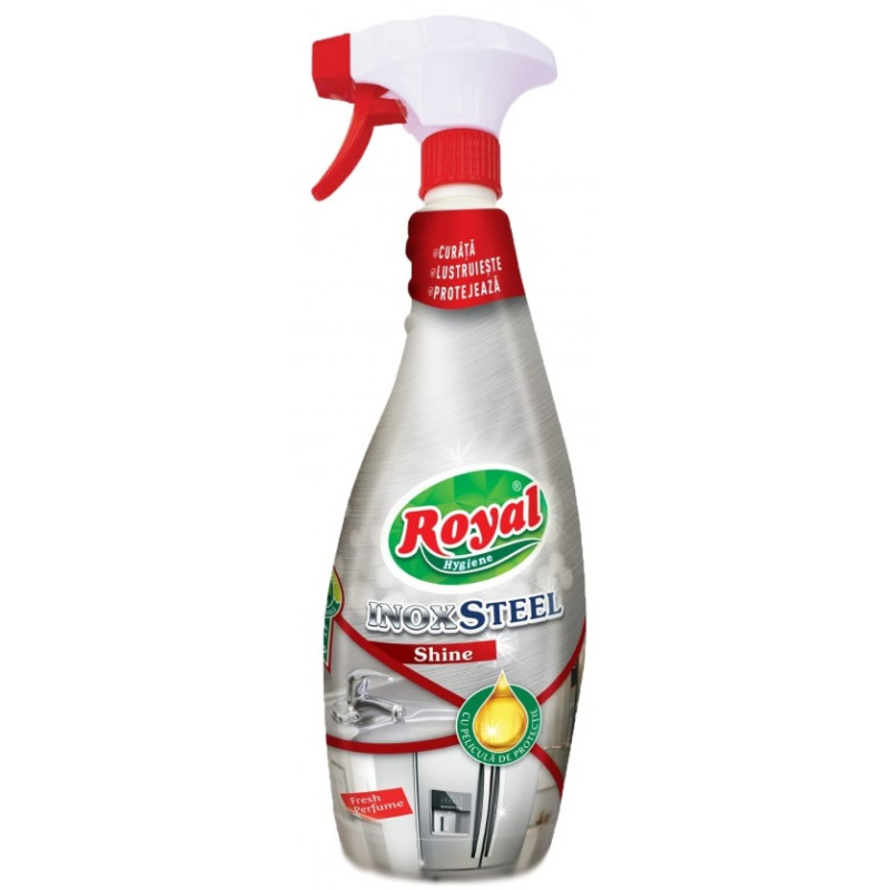 Solutie profesionala de curatat Inox cu pulverizator, Royal - 750 ml