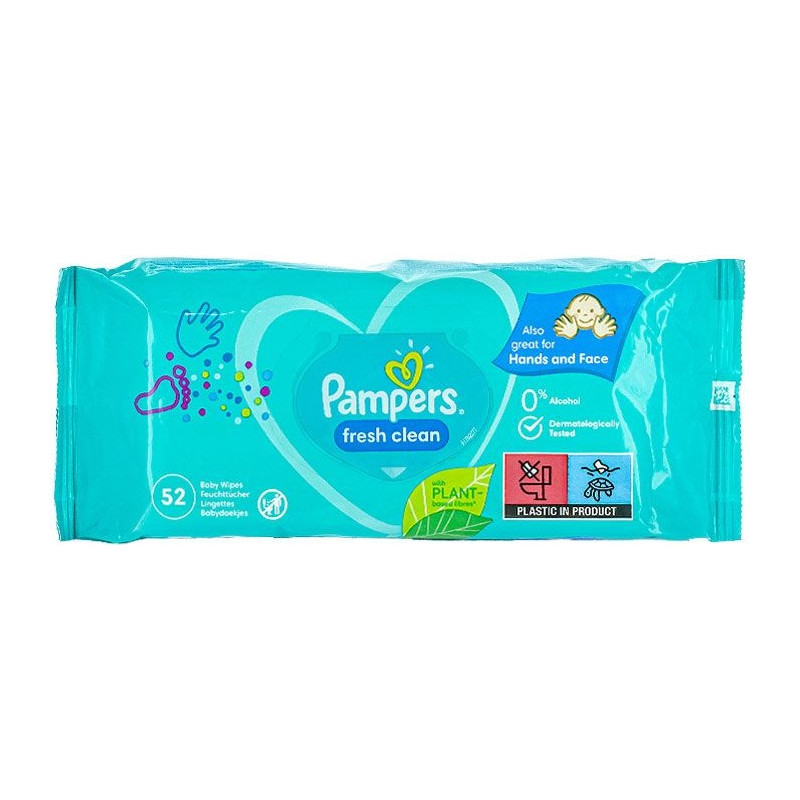 Servetele umede bebelusi Fresh Clean, Pampers - 52 buc