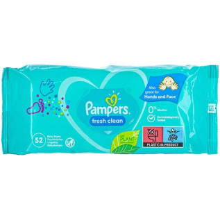 Servetele umede bebelusi Fresh Clean, Pampers - 52 buc