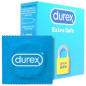 Prezervative transparente din cauciuc natural, Durex Extra Safe - 3 buc