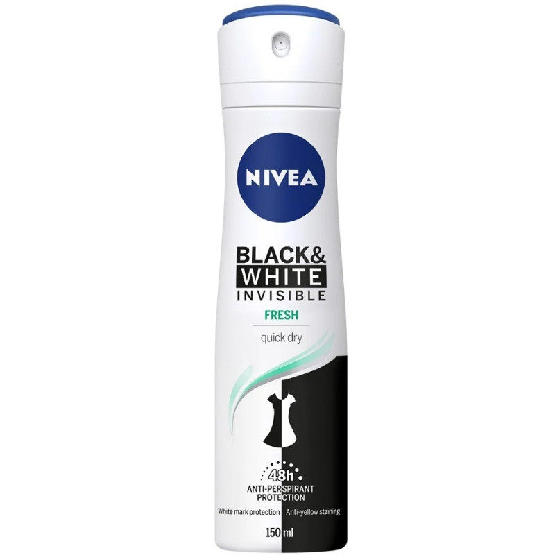 Deodorant antiperspirant, Nivea Invisible Black/White Fresh - 200 ml