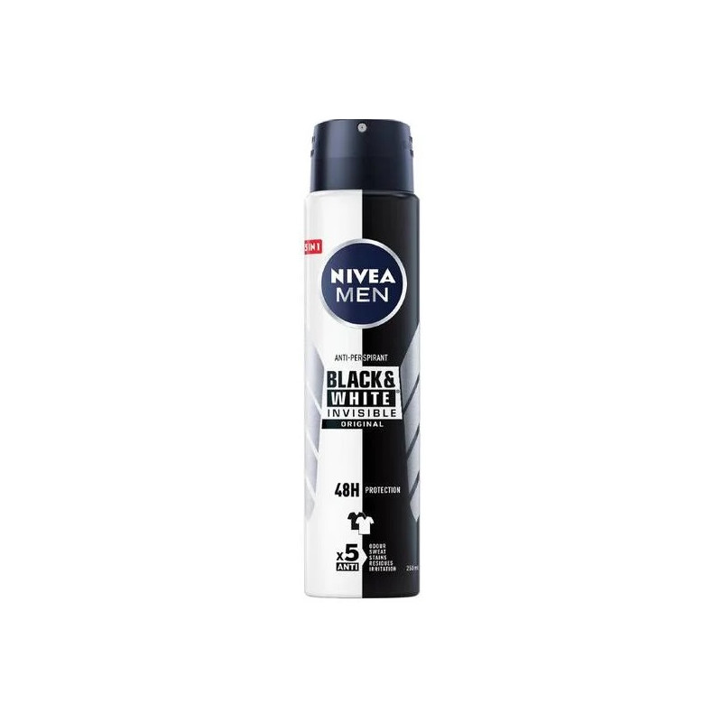 Deodorant antiperspirant, Nivea Men Invisible Black/White Original - 150 ml