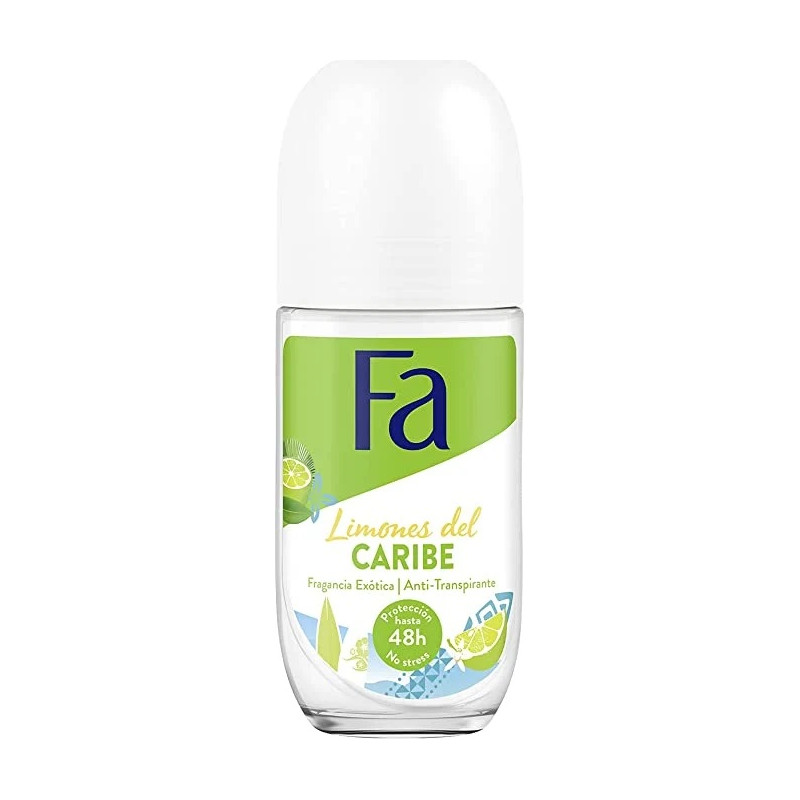 Deodorant antiperspirant Roll On, FA Limones Del Caribe - 50 ml