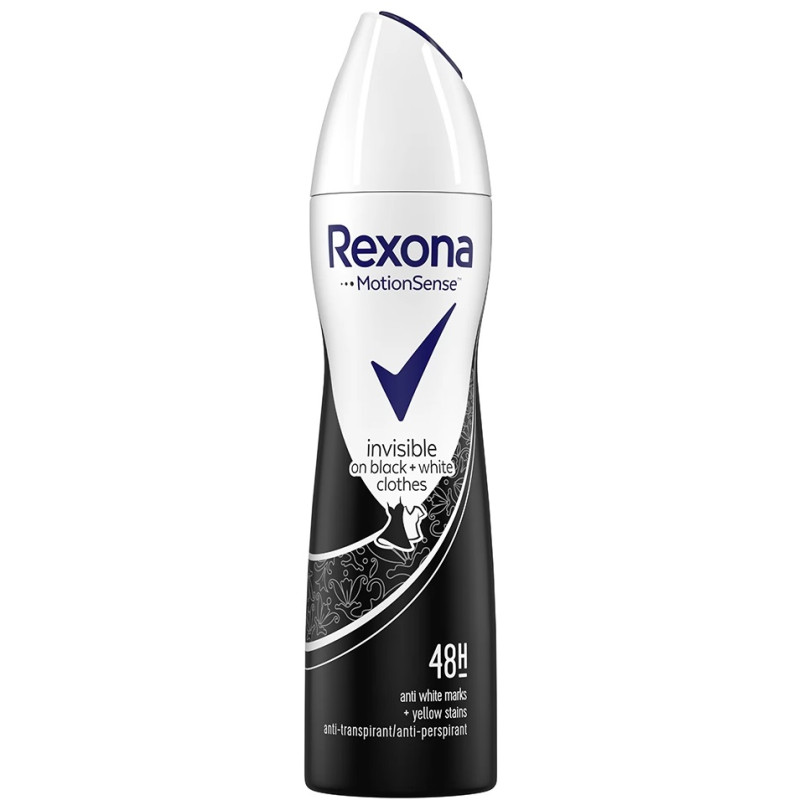 Deodorant antiperspirant, Rexona Invisible Black&White - 150 ml