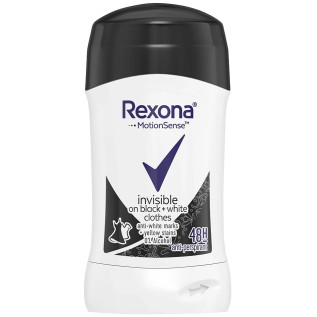 Deodorant antiperspirant stick, Rexona Invisible Black&White - 40 ml