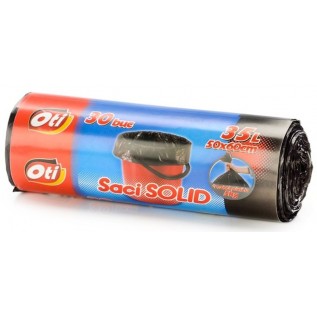 Saci Menaj SOLID OTI, 35L, negru, 30 buc./rola