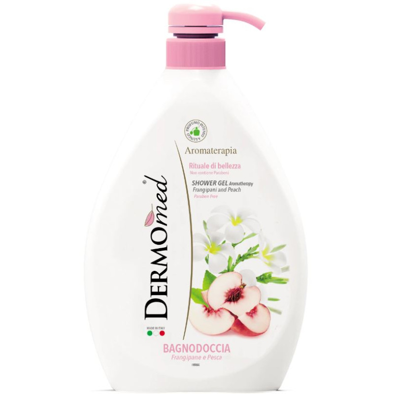 Gel de dus cu extract de piersica alba, DERMOmed Nourishing White Peach - 1 litru