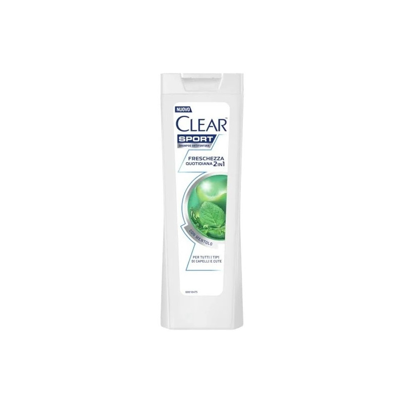 Sampon zilnic anti-matreata cu mentol, Clear Sport Daily Freshness 2IN1 - 225 ml