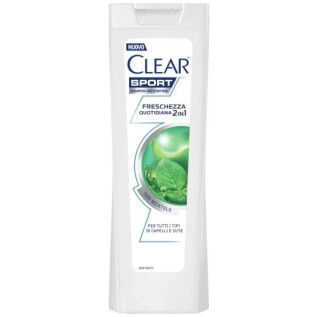 Sampon zilnic anti-matreata cu mentol, Clear Sport Daily Freshness 2IN1 - 225 ml